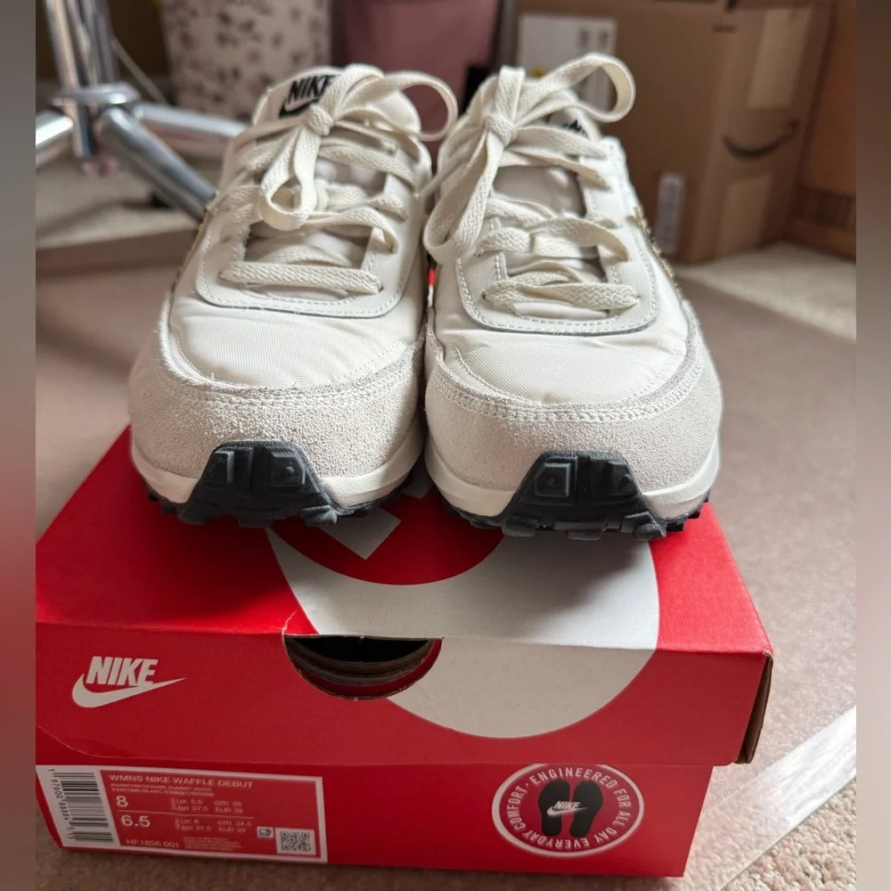 Nike Women's Waffle Debut Sneakers Leopard  - White and Black - Picture 3 of 6